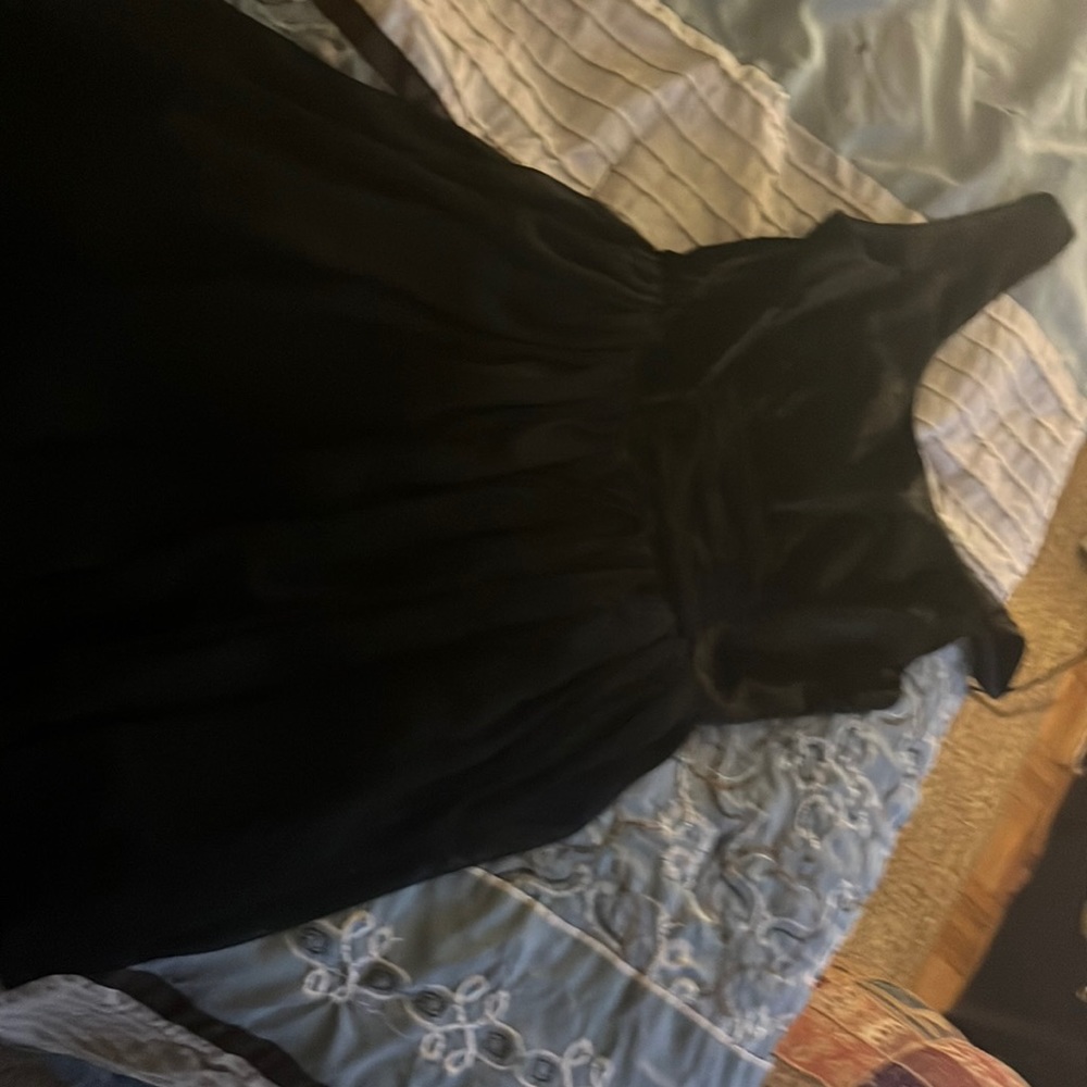 Free People semi-formal crushed velvet bodice, black dress